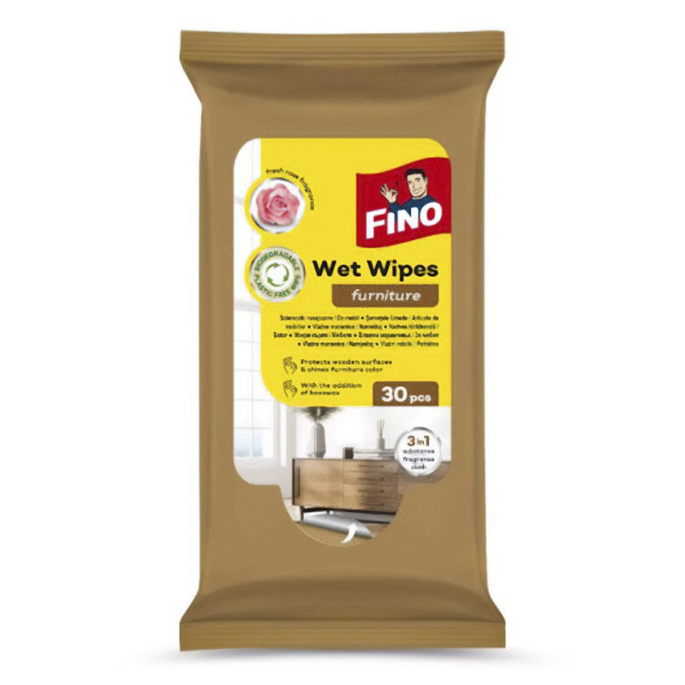 Bútorápoló törlőkendő FINO nedves 30 darabos kép