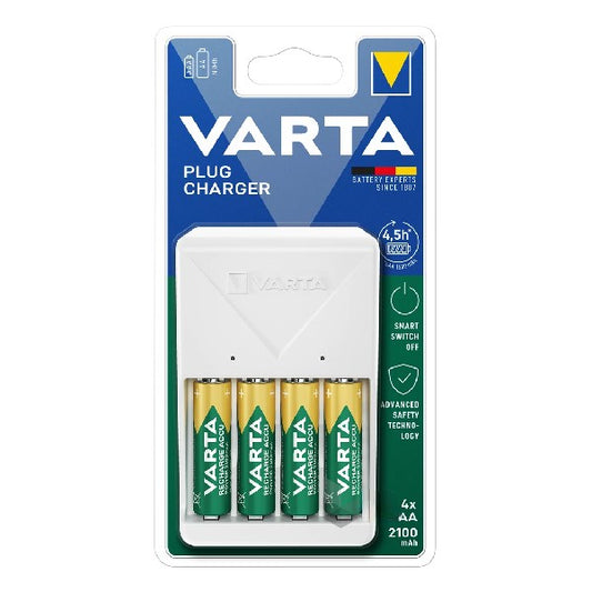 Akkumulátor töltő VARTA Plug + AA 4x2100 mAh kép