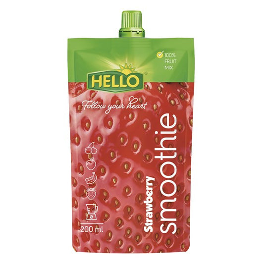 Gyümölcslé HELLO Smoothie eper 200 ml kép
