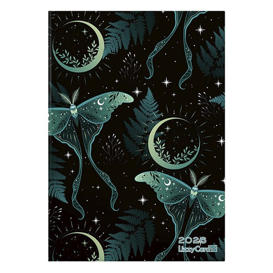 Határidőnapló LIZZY CARD B/6 napi keménytáblás Moth and moon 2026. kép