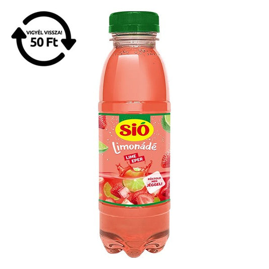 Gyümölcslé SIÓ Limonádé Lime-eper 0,4L DRS kép