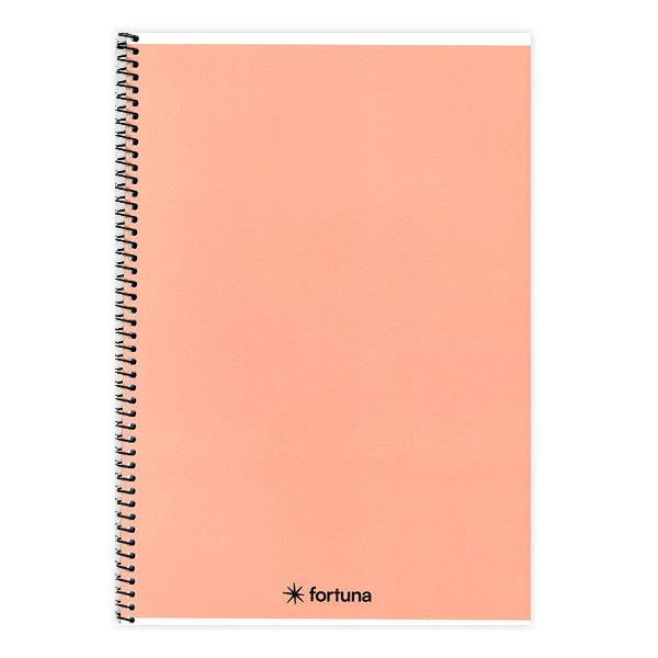 Spirálfüzet vonalas FORTUNA Monocolor A/5 70 lapos pasztell barack kép