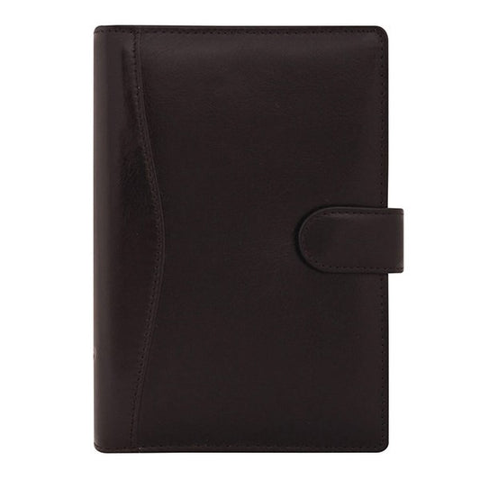 Gyűrűs kalendárium SATURNUS L212 sárga lapos fekete marhabőr 2026. kép