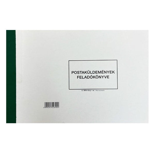 Nyomtatvány postaküldemények feladókönyve PATRIA A/4 fekvő 150 lap kép