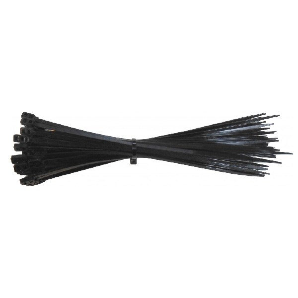 Kábelkötegelő-gyorskötőző 100mm x 2,5mm fekete 100 darabos kép