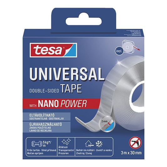 Ragasztószalag kétoldalas TESA 55810 30 mm x 3 m Nano Power kép