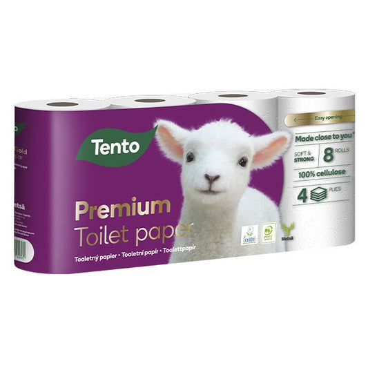 Toalettpapír TENTO Gold fehér 8 tekercses 4 rétegű kép