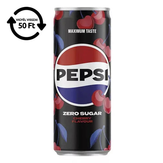 Üdítőital szénsavas PEPSI Cherry zero dobozos 0,33L DRS kép