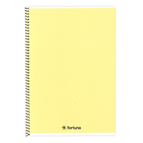 Spirálfüzet vonalas FORTUNA Monocolor A/5 70 lapos pasztell sárga kép