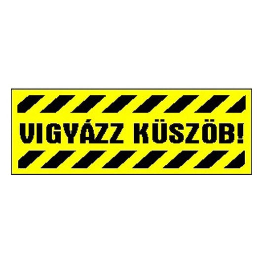 Matrica Vigyázz küszöb! sárga "A" kép