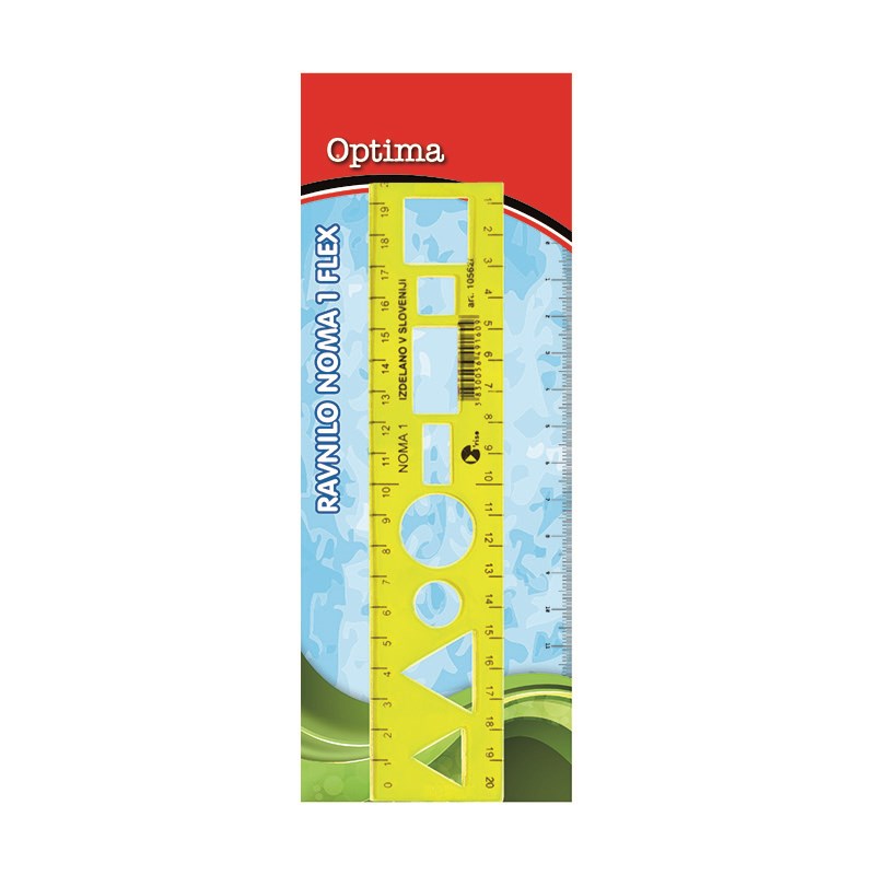 Sablon vonalzó OPTIMA hajlékony 20cm kép