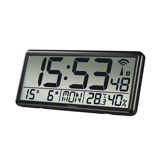 Falióra HAMA Jumbo hőmérővel fekete kép