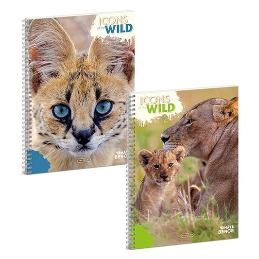 Spirálfüzet sima ARS UNA Icons of the Wild A/4 60 lapos kép