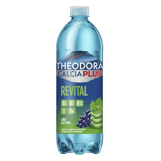 Ásványvíz szénsavas THEODORA Calcia Plus Revital szőlő-aloe vera 0,7 L DRS kép