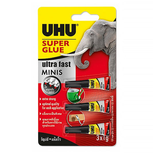 Pillanatragasztó UHU Super Glue Mini 1 gr 3 darabos kép