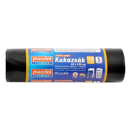 Szemeteszsák MAZZINI 150L Premium extra erős 5 darabos kép