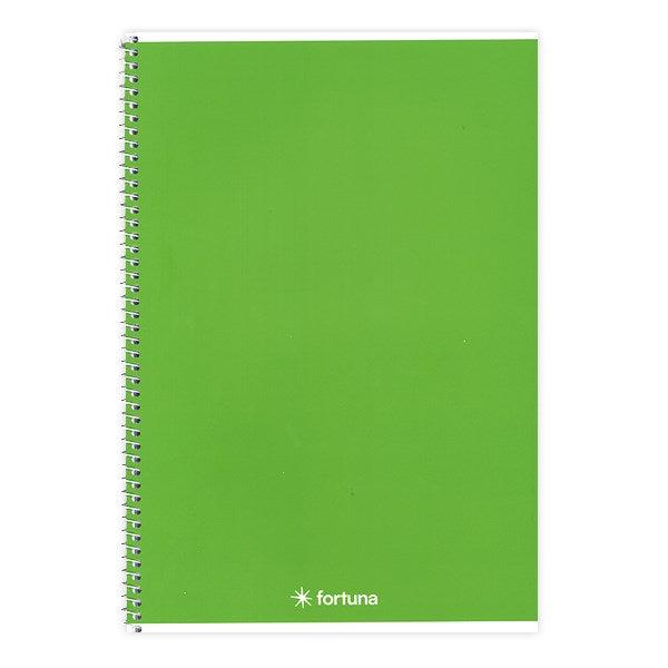 Spirálfüzet vonalas FORTUNA Monocolor A/4 70 lapos zöld kép