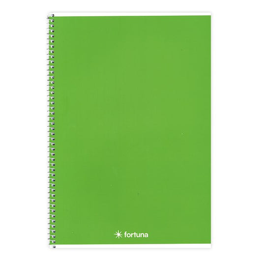 Spirálfüzet vonalas FORTUNA Monocolor A/4 70 lapos zöld kép