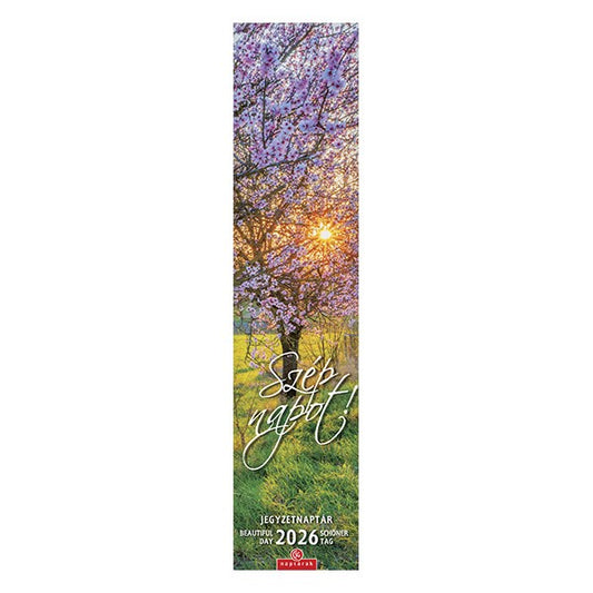 Falinaptár CSG 110x480mm álló Szép napot jegyzet 2026. kép
