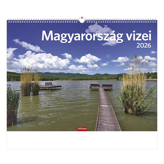 Falinaptár TOPTIMER T093 310x420mm álló Magyarország vizei  2026. kép