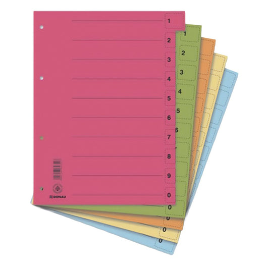 Regiszter DONAU karton  A/4 mikroperforált vegyes színű kép
