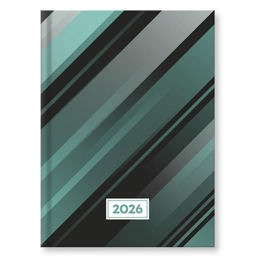 Határidőnapló VECTRALINE Csíkos B/6 napi fehér lapos 2026. kép