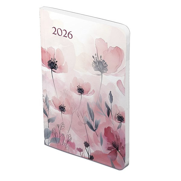 Határidőnapló TOPTIMER Joy Flexi F012 B/6 heti fehér lapos Pipacs 2026. kép