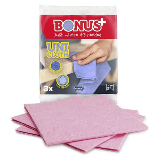 Törlőkendő univerzális BONUS + Uni 38x38 cm 3 darabos kép