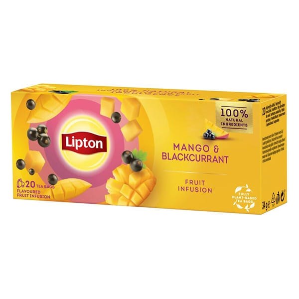 Gyümölcstea LIPTON Mangó-Feketeribizli 20 filter/doboz kép