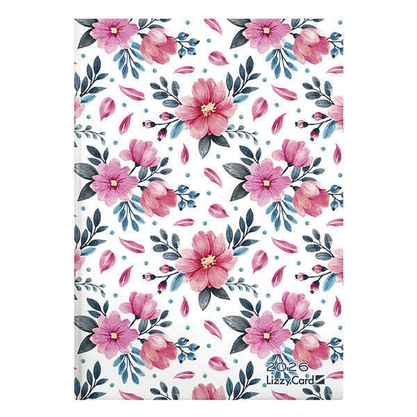 Határidőnapló LIZZY CARD B/6 heti keménytáblás Sweet flowers 2026. kép