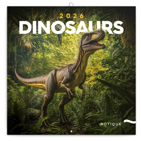 Lemeznaptár REALSYSTEM 300x300mm Dinosaurs 2026. kép