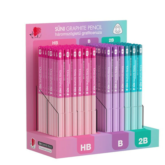 Grafitceruza display ICO Süni háromszög HB,B,2B light pasztell 184 darabos kép