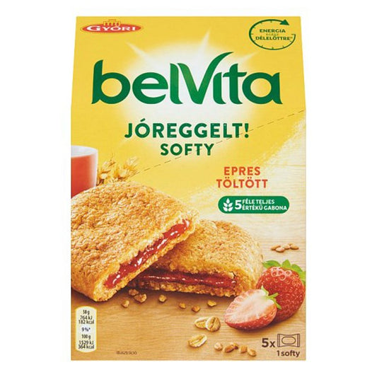 Keksz BELVITA Jó Reggelt! Softy epres töltelékkel multipack 250 g kép