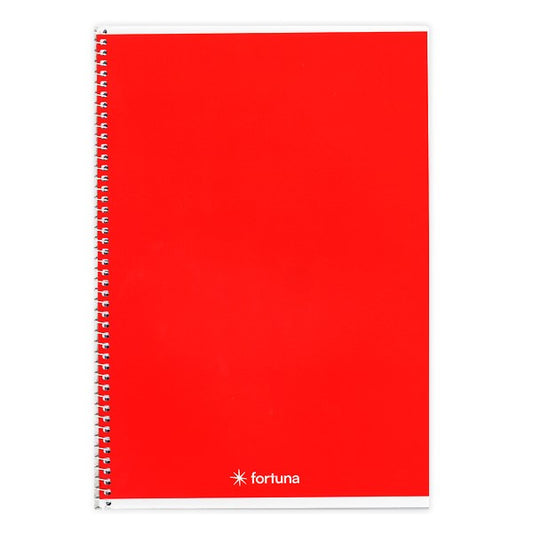 Spirálfüzet vonalas FORTUNA Monocolor A/4 70 lapos piros kép