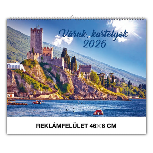 Falinaptár REALSYSTEM 460x320mm fekvő Várak kastélyok 2026. kép