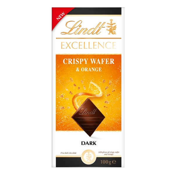 Csokoládé LINDT Excellence Crispy biscuit orange 100 g kép