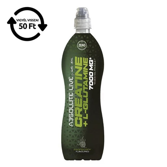 Sportital ABSOLUTE LIVE Kreatin+L Glutamin málna 900 ml DRS kép