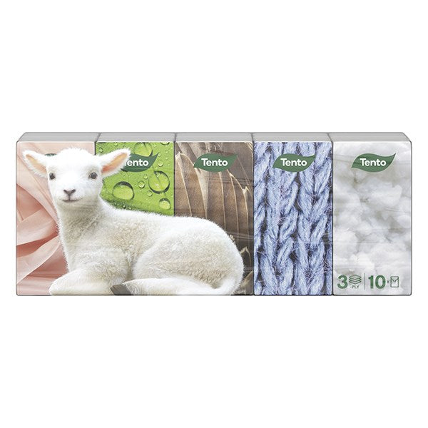 Papírzsebkendő TENTO Natural soft 3 rétegű 10x10 darabos kép