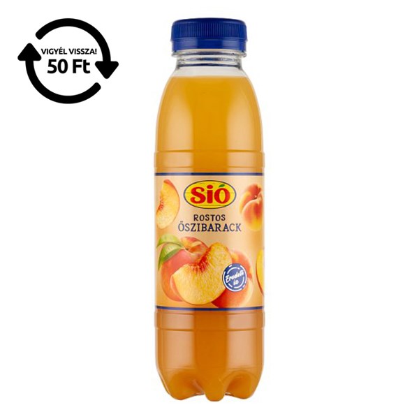 Gyümölcslé SIÓ Rostos Őszibarack 20% 0,4L DRS kép