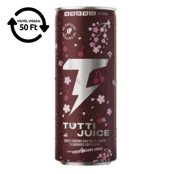 Üdítőital szénsavas TUTTI JUICE sweet cherry 250 ml DRS kép