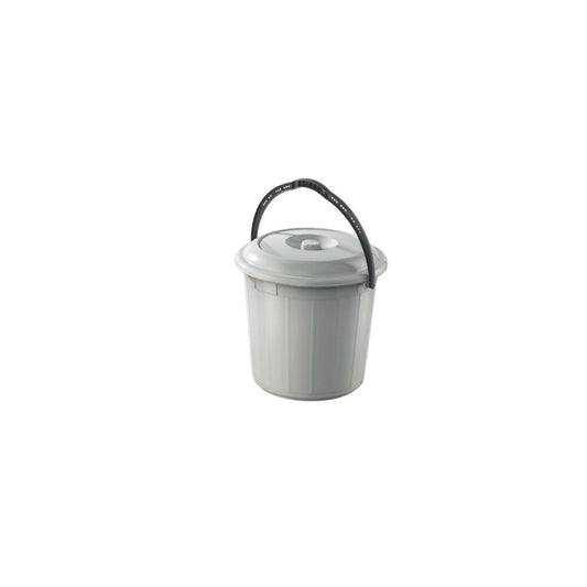 Szemetes kuka fedeles műanyag 10 literes szürke UP618-002 kép