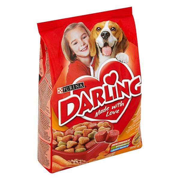 Állateledel száraz DARLING kutyáknak hússal és zöldséggel 500 g kép