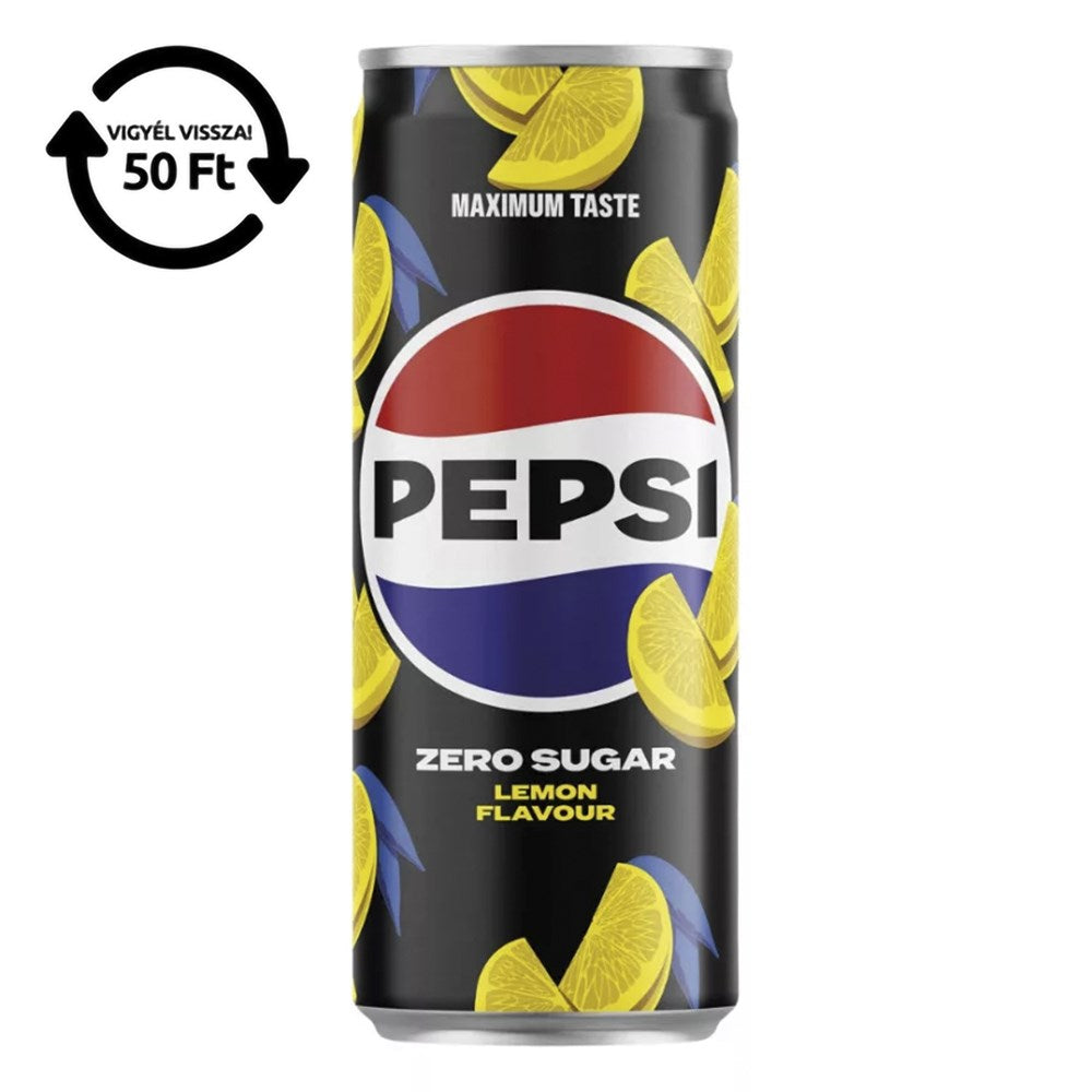 Üdítőital szénsavas PEPSI Zero Lemon ízű dobozos 0,33L DRS kép