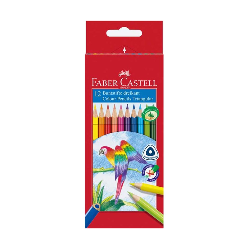 Színes ceruza FABER-CASTELL 1165 Papagáj háromszögletű 12 darabos kép