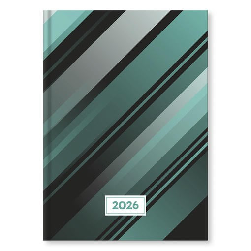 Határidőnapló VECTRALINE Csíkos A/5 napi fehér lapos 2026. kép