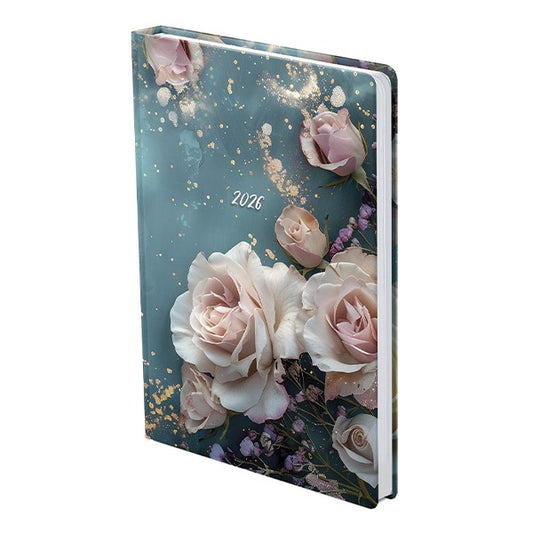 Határidőnapló TOPTIMER Joy J012 B/6 heti fehér lapos Róma Metalizát arany 2026. kép