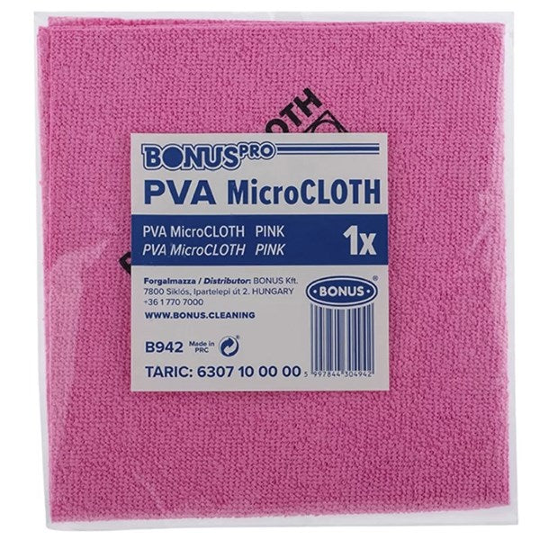Törlőkendő mikroszálas BONUS pro PVA microloth Bioactive 39x36cm piros kép