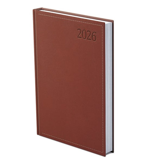 Határidőnapló TOPTIMER Traditional T022 B/6 napi fehér lapos bordó 2026. kép