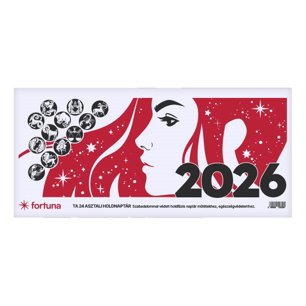 Asztali naptár FORTUNA TA24 holdfázissal 2026. kép