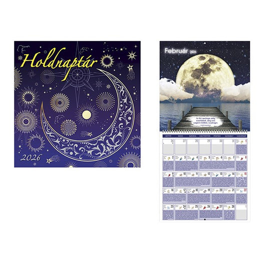 Falinaptár TOPTIMER T097 300x300mm álló Holdnaptár 2026. kép